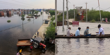 Lucknow में गोमती का पानी फैलने से बढ़ी मुश्किल, Plasio Mall और इकाना स्टेडियम के आसपास जलभराव; 100 बटुक सुरक्षित स्थान पर भेजे